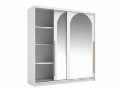 Armario 2 puertas correderas - Con espejos - L200 cm - Color: - ALVARENO^Vente-unique