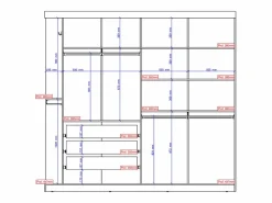 Vente-unique Armario|Armario 2 puertas correderas de color - ADALRIK II