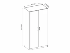 Vente-unique Armario|Armario 2 puertas L92 cm en color + elevador - BELOMY