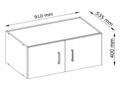 Vente-unique Armario|Armario 2 puertas L92 cm en color + elevador - BELOMY