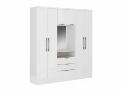 Armario 6 puertas y 3 cajones con espejo L180 cm - ELORIO^Vente-unique Hot