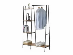 Calicosy Armario abierto industrial con 1 estante inferior y 4 baldas - LEXIE Beige Online