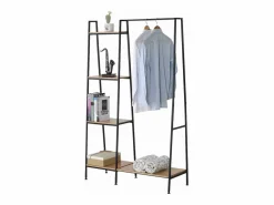 Calicosy Armario abierto industrial con 1 estante inferior y 4 baldas - LEXIE Beige Online