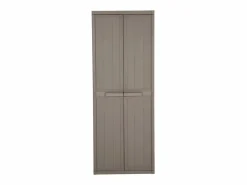 vidaxl Armario De Jardín|Armario almacenaje de jardín PP apariencia madera 65x45x172 cm