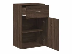 Armario almacenaje madera ingeniería marrón roble 56,5x39x90 cm^vidaxl Clearance