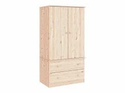 vidaxl Armario ALTA madera maciza pino 90x55x170 cm Color natural claro