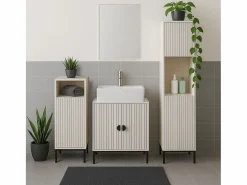 Armario alto -O42, aspecto madera beige^MCW New