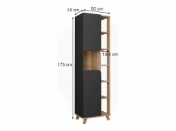 Vicco Armario alto sonoma/antracita 50x35x175 karen Gris Online