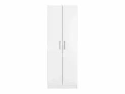 Armario Auxiliar Multiusos 2 Puertas Abatibles Mate 61x170 cm Blanco Hot