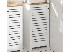 Armario Baño Alta Mueble Columna de baño Armario para baño con 5 Estantes Estanterías de baño Medidas: 40x30x160cm BZR43-W ES^Sobuy Discount