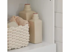 Armario Baño Alta Mueble Columna de baño Armario para baño con 5 Estantes Estanterías de baño Medidas: 40x30x160cm BZR43-W ES^Sobuy Discount