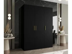 Abiks Möbel Armario Bari 1 con puertas batientes 202/150/52 3 puertas Negro Outlet