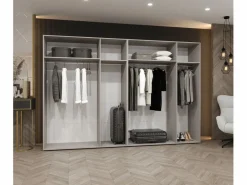 Abiks Möbel Armario Abierto, Vestidor|Armario Bari 1 con puertas batientes 202/300/52 6 puertas