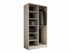 Armario Abierto, Vestidor|Armario: Beige Arena / Vidrio Antisol, 100 x 200 x 51 cm