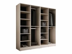 Armario: Beige Arena / Vidrio Antisol, 200 x 200 x 51 cm Negro New
