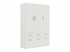Armario BELOMY de 3 puertas y 6 cajones, 136 cm de ancho, en color con contrahuella^Vente-unique Outlet