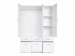 Armario BELOMY de 3 puertas y 6 cajones, 136 cm de ancho, en color con contrahuella^Vente-unique Outlet