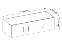 Armario BELOMY de 3 puertas y 6 cajones, 136 cm de ancho, en color con contrahuella^Vente-unique Outlet