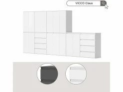 Vicco Armario 74x40x191.5 claus Blanco New