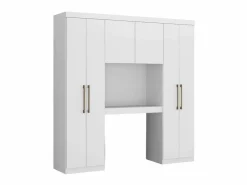 Vente-unique Muebles Niño|Cabecero Y Puente De Cama|Armario cabecero ANTERO - Compartimentos - Anch200cm