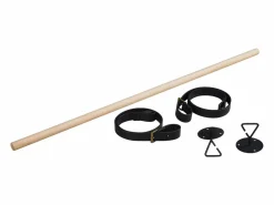 Mueble Perchero|Armario colgante de madera L100cm con correas de cuero VIKY