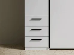 Armario con 6 cajones y 4 puertas con espejo L270 cm - ARVOLIA^Vente-unique