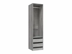 Armario con cajones contrachapado sonoma 50x50x200 cm ES932709 Gris Best