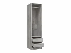 Armario con cajones contrachapado sonoma 50x50x200 cm ES932709 Gris Best
