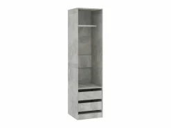 Armario Abierto, Vestidor|Armario con cajones de contrachapada hormigón 50x50x200 cm ES294229
