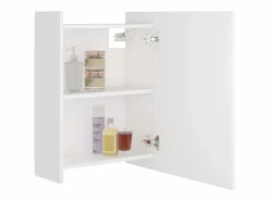 Mueble De Pared Para Baño|Armario con espejo de baño madera contrachapada 62,5x20,5x64 cm ES170363