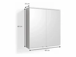 Armario con espejo para baño 60x20x68 roy^Vicco Outlet