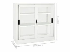 Armario con puerta corredera acero 90x40x90 cm^vidaxl Best