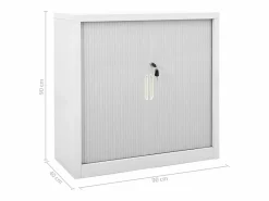vidaxl Armario con puerta corredera acero 90x40x90 cm Gris Outlet