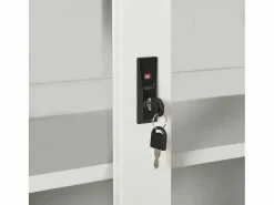 vidaxl Armario con puerta corredera claro acero 90x40x90 cm Gris Outlet