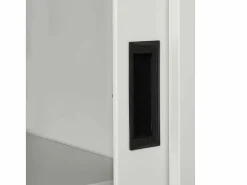 vidaxl Armario con puerta corredera claro acero 90x40x90 cm Gris Outlet
