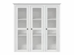 Clicnbuy Aparador|Armario con puertas de vidrio BODO madera maciza pino