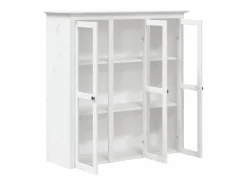 Clicnbuy Aparador|Armario con puertas de vidrio BODO madera maciza pino
