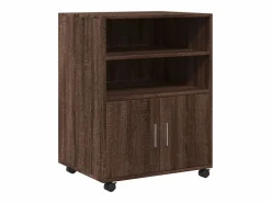 Armario con ruedas de roble marrón 60x48x81 cm madera de ingeniería^ Outlet