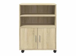 Armario con ruedas de roble Sonoma 60x48x81 cm madera de ingeniería^ Outlet