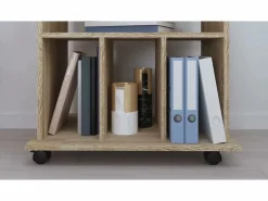Armario con ruedas madera contrachapada roble Sonoma 60x45x60cm^vidaxl