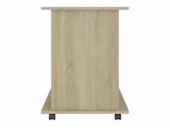 Armario con ruedas madera contrachapada roble Sonoma 60x45x60cm^vidaxl