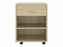 vidaxl Armario con ruedas madera contrachapada roble Sonoma 46x36x59cm Color natural claro Online