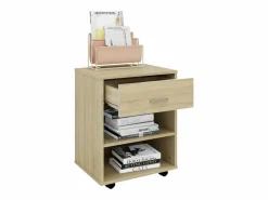 vidaxl Armario con ruedas madera contrachapada roble Sonoma 46x36x59cm Color natural claro Online