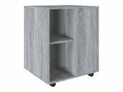 vidaxl Armario con ruedas madera contrachapada Sonoma 60x53x72 cm Gris Outlet
