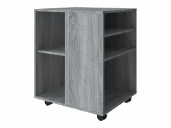 vidaxl Armario con ruedas madera contrachapada Sonoma 60x53x72 cm Gris Outlet