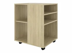 vidaxl Armario con ruedas madera contrachapada roble Sonoma 60x53x72cm Color natural claro Hot