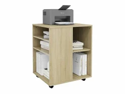 vidaxl Armario con ruedas madera contrachapada roble Sonoma 60x53x72cm Color natural claro Hot