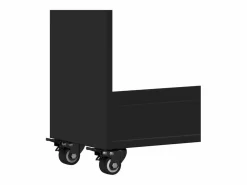 vidaxl Armario con ruedas madera de ingeniería 60x22x79 cm Negro Discount