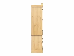 vidaxl Armario con vitrina Corona madera maciza pino 103,5x42x180 cm Color natural claro Online