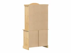 vidaxl Aparador De Cocina|Armario con vitrina Corona madera maciza pino 100x48,5x179 cm